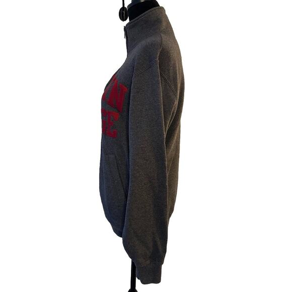CHAMPION Eco Fleece Pullover "Calvin College" 1/4 Zip Women’s Small Gray/Red - Picture 2 of 8